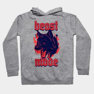 Beast Mode Gym Motivation Red Hoodie